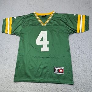 Green‎ Bay Packers Brett Favre Jersey Boys Medium 10-12 Green Logo Athletic